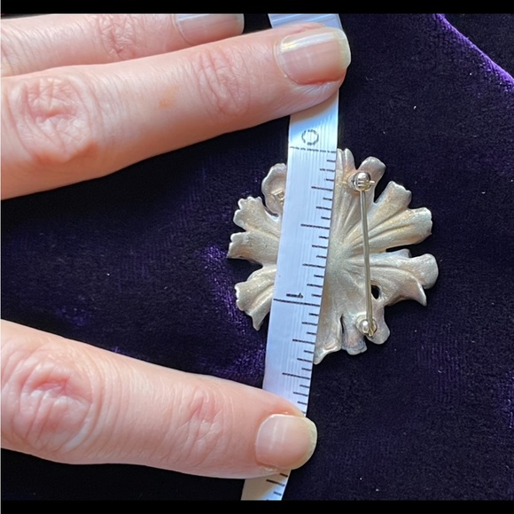 TIFFANY & Co October’s Flower 925 Silver Marigold Floral Brooch Pin - Picture 5 of 6